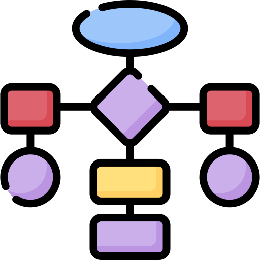 Icono De Diagrama De Flujo Special Lineal Color 9384