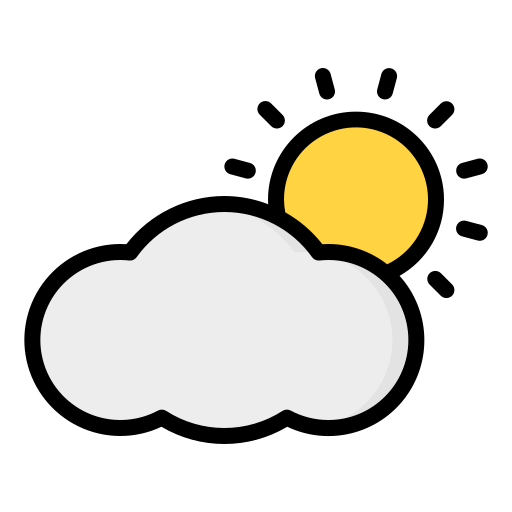 Clouds and sun Generic Outline Color icon