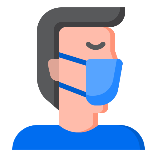 Face mask srip Flat icon