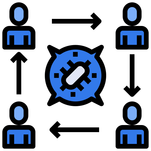 Virus transmission Surang Lineal Color icon