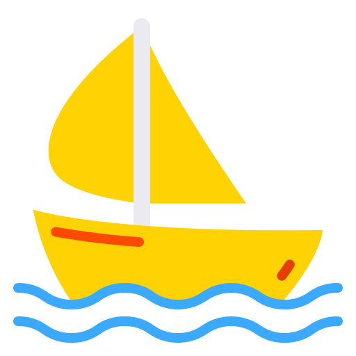 Sailboat Good Ware Flat icon