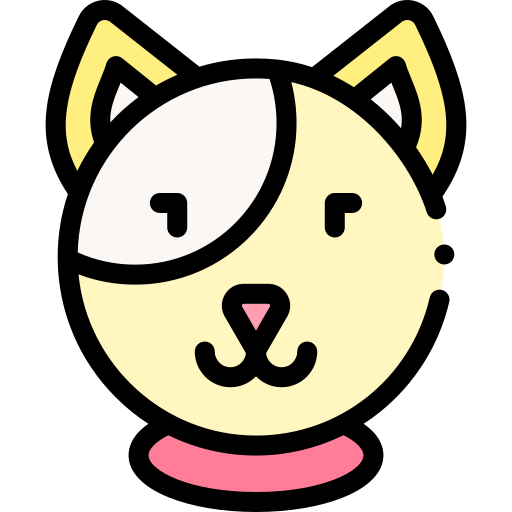 Cat Detailed Rounded Lineal color icon