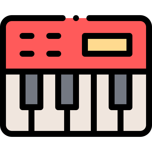 teclado de piano icono gratis