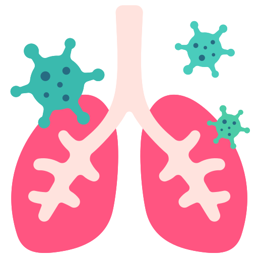 Infected lungs Victoruler Flat icon