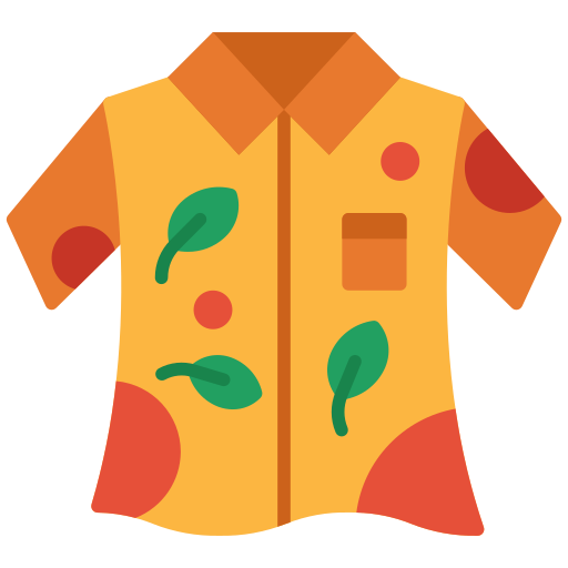 camisa hawaiana icono gratis