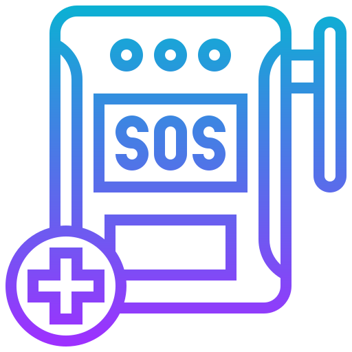 llamada de socorro icono gratis