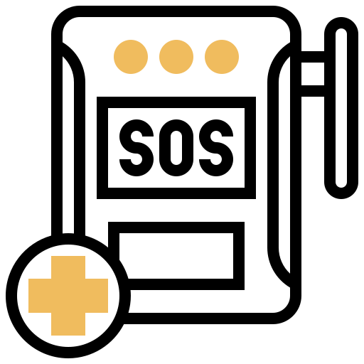 llamada de socorro icono gratis