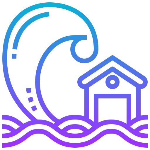 House tsunami icon, outline style - stock vector 3884583 | Crushpixel
