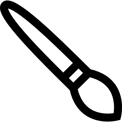 Paint brush Basic Straight Lineal icon