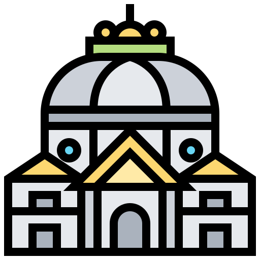 Romanian athenaeum Meticulous Lineal Color icon