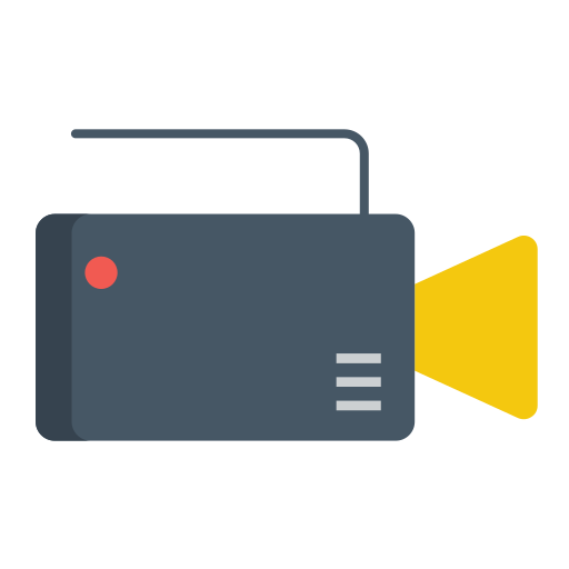 grabadora de vídeo icono gratis