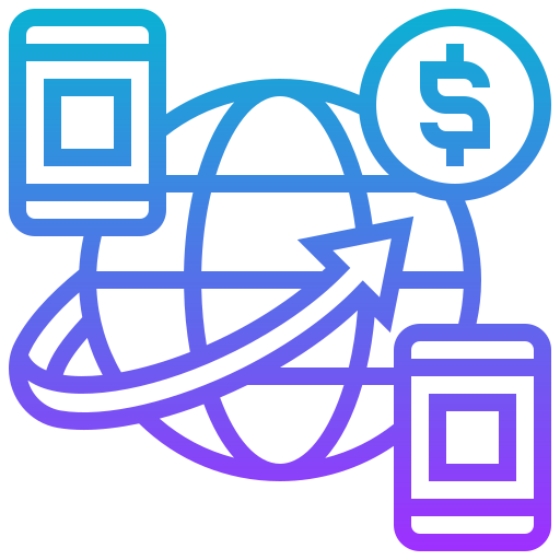 transferencia de dinero icono gratis