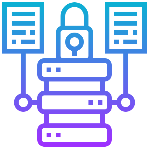 seguridad de datos icono gratis