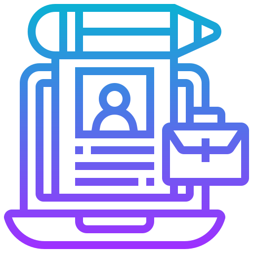 currículum en línea icono gratis