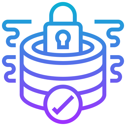 seguridad de la base de datos icono gratis