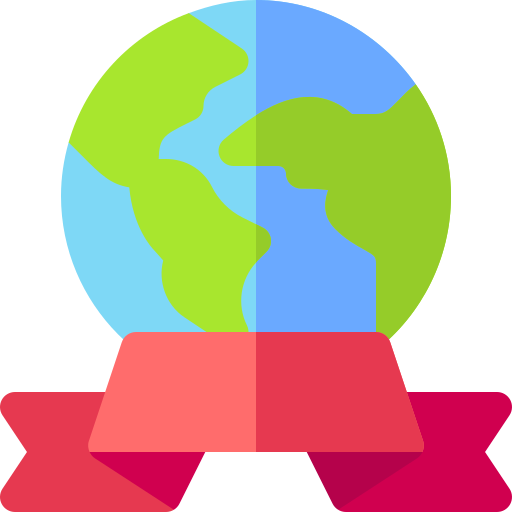 World Basic Rounded Flat icon