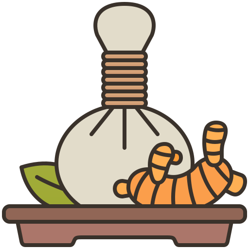 masaje a base de hierbas icono gratis