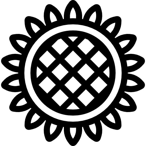 Sunflower Coloring Lineal icon