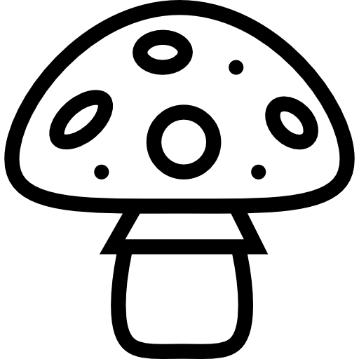 Mushroom Coloring Lineal icon