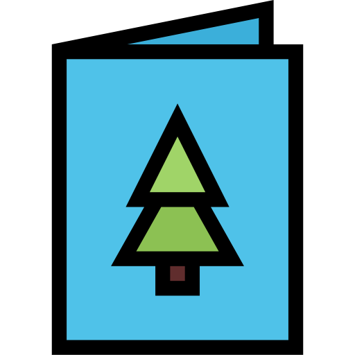 Christmas card Coloring Color icon