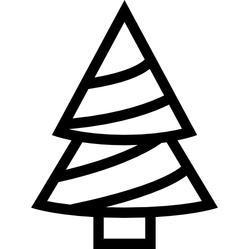 Christmas tree Coloring Lineal icon