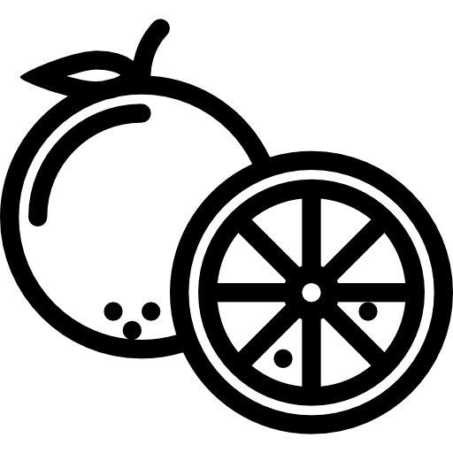 Black orange icon - Free black fruit icons
