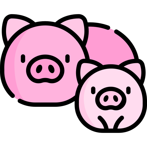 Pigs Kawaii Lineal color icon