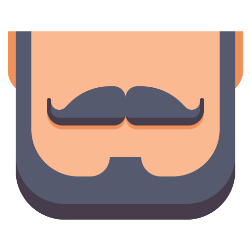 bigote con barba icono gratis