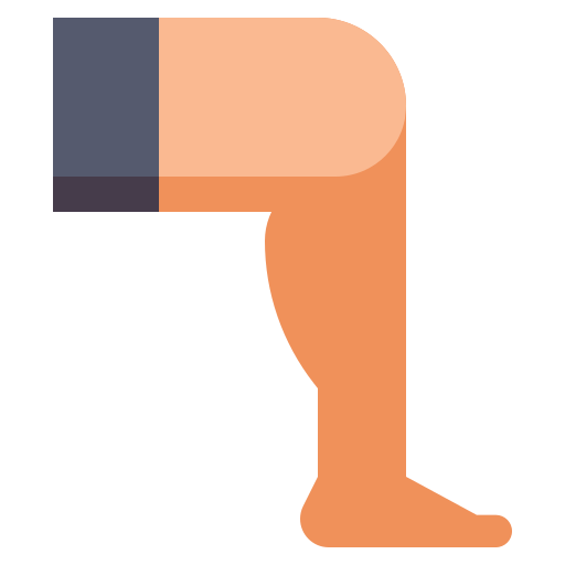 Leg icon. Simple outline style. Human foot, ankle, medical, organs