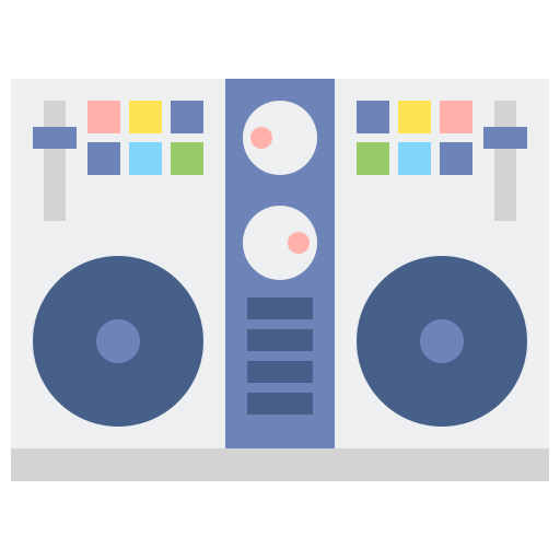 Icono de Controlador de dj Flaticons Flat