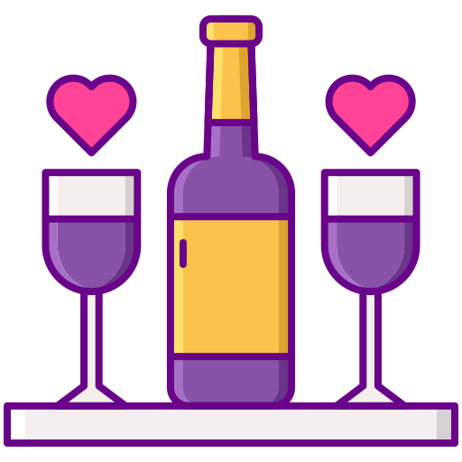 Romantic Dinner Flaticons Lineal Color Icon