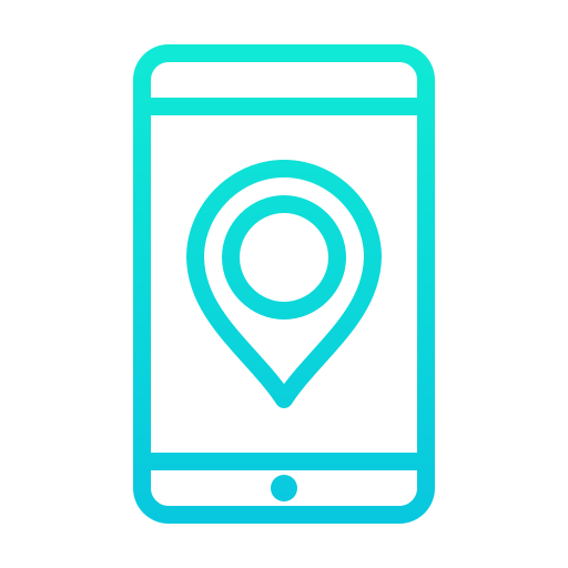 mapa móvil icono gratis