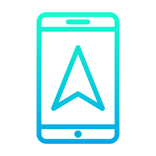 teléfono gps icono gratis