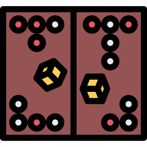 Backgammon Coloring Color Icon