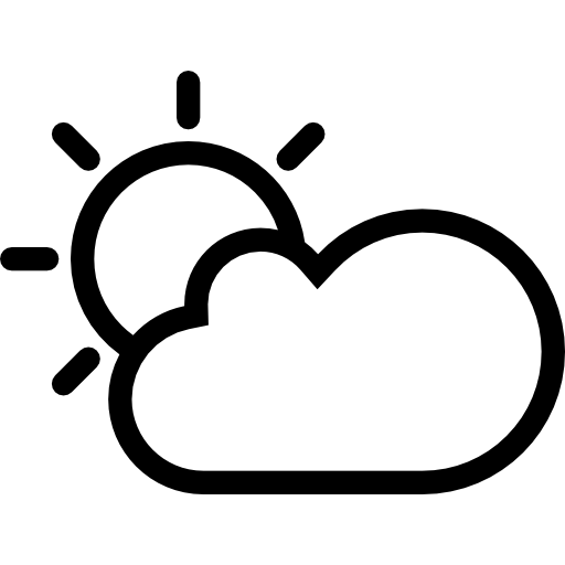 Cloudy day Coloring Lineal icon