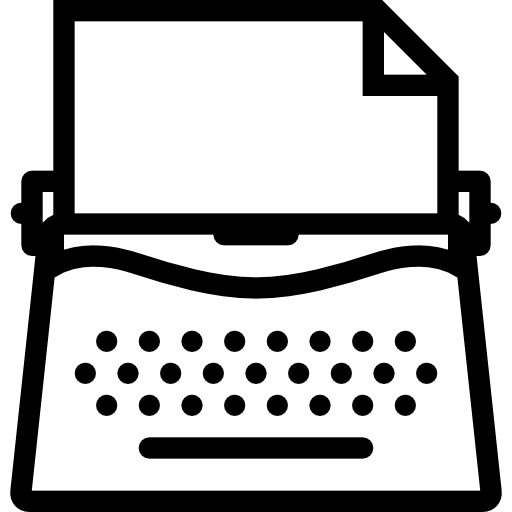 máquina de escribir icono gratis