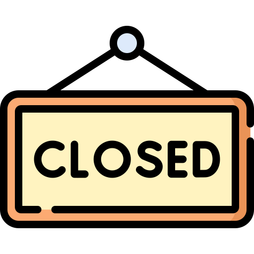 Closed Sign Icon Silhouette Stock Illustration - Download Image