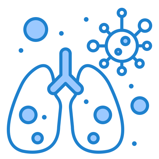 pulmones infectados icono gratis