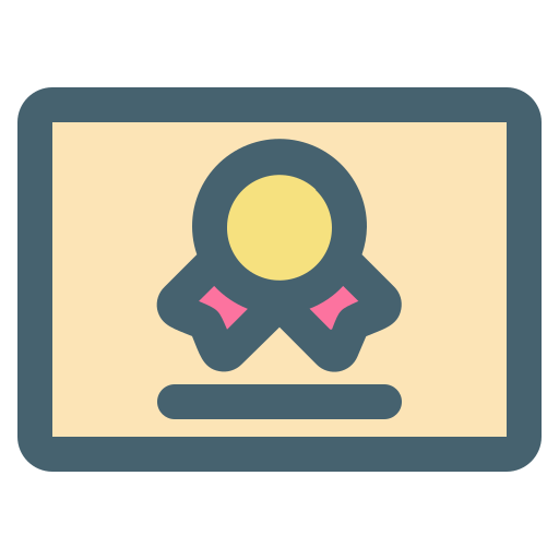 Certificate free icon