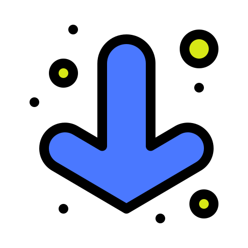 pfeil nach unten kostenlos Icon