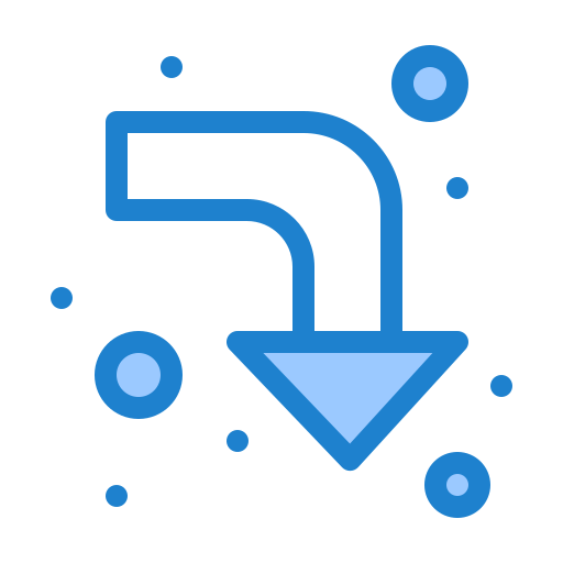 Arrow down Generic Blue icon