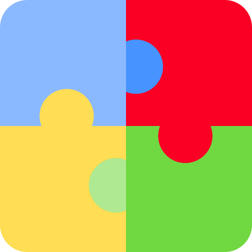 Puzzle Pieces Basic Rounded Flat Icon