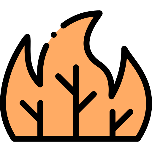 incendio forestal icono gratis