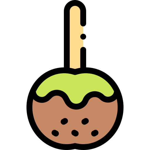 manzana caramelizada icono gratis