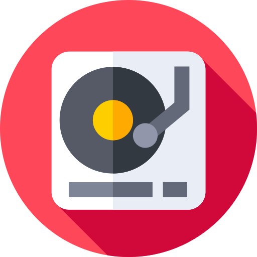 Turntable Flat Circular Flat icon