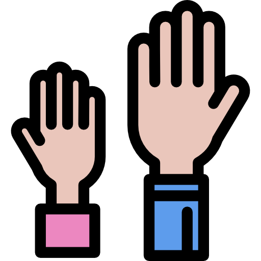 Hand up - Free gestures icons