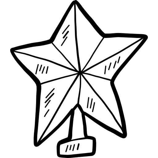 Star Hand Drawn Black Icon