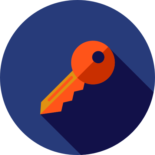 House key Flat Circular Flat icon