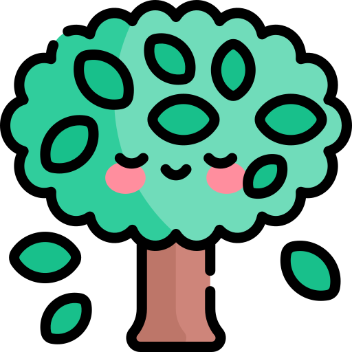 Tree Kawaii Lineal color icon