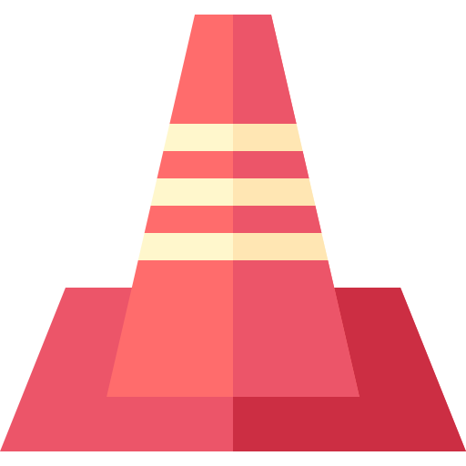 Traffic Cone Basic Straight Flat Icon